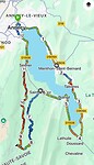 Dag 9  Rondrit om het Meer van Annecy en een beklimming naar Leschaux, 62 km