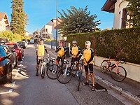Ons vertrek in Annecy vanaf de Villa Magnolia
