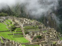 Machu picchu  verlicht door de zon