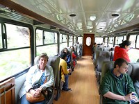 De binnenkant van de trein