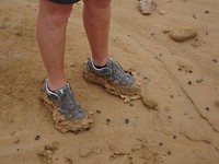 Modderige schoenen