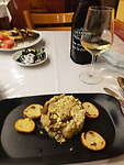 Omelet van garnaal en paddestoel