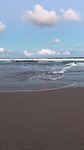 Het strand bij de camping