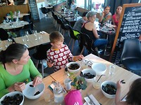 Eating mussles in Stavanger
