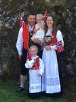 Ingve, Hanne, Vilje and Live on the Norwegian national holiday
