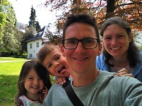 Family selfie at Rosendal Baroniet