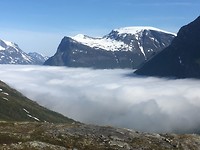 Above the coulds on our way to Dalsnibba