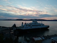 The ferry next to the camping