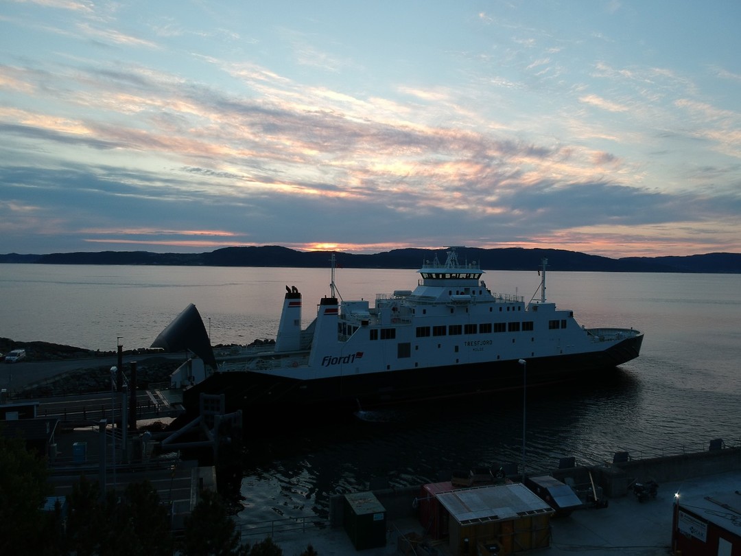 The ferry next to the camping