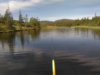 Gijs fishing at the dam