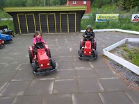 Ilan and Gwyn getting their tractor driverslicense