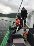 Gwyn fishing with Anne Grethe