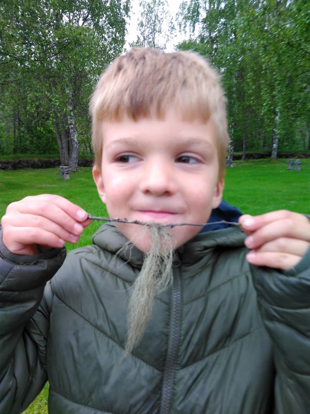 Ilan with a troll beard he got from Anne Grethe