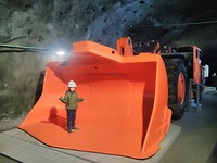Heavy machinery at Kiruna LKAB mines