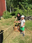 Ilan turning a rope