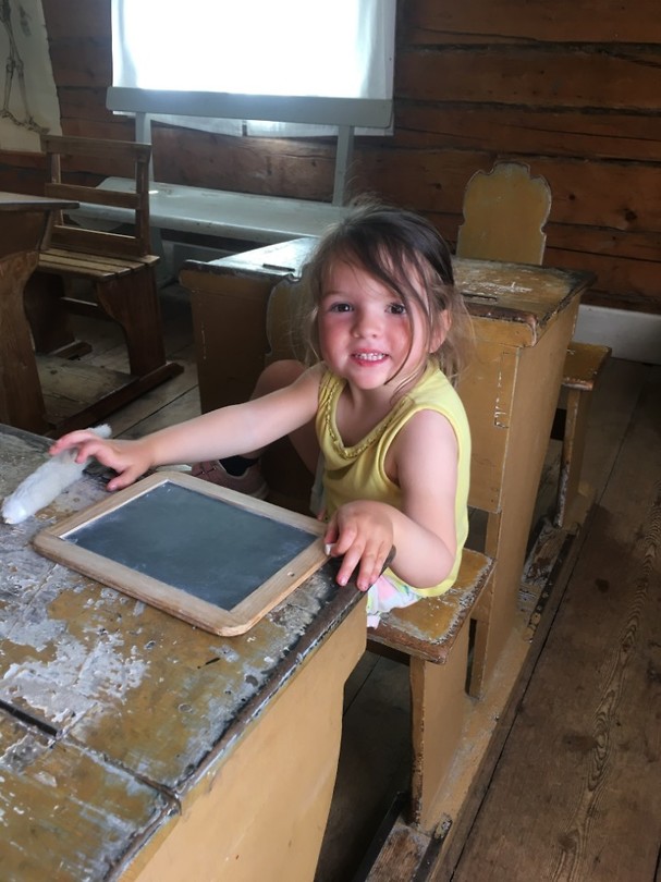 Learning to write at Västerbotten museum