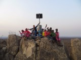 Gobabis kamp op de berg, vroeg in de morgen