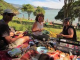 Kerstpicknick op het strand