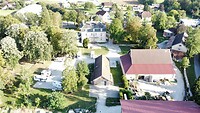 Luchtfoto camperplaats Arc et Senans