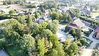 Luchtfoto camperplaats Arc et Senans