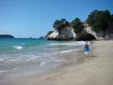 Cathedral cove met mooi weer!