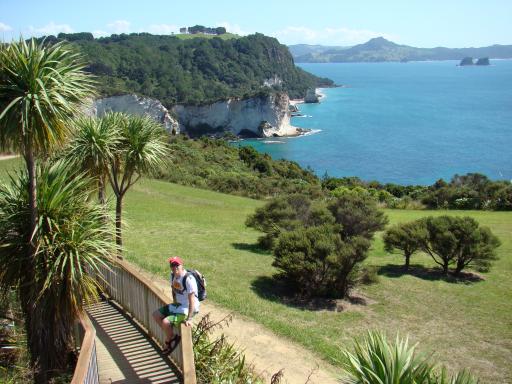 Op weg naar cathedral cove.