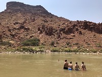 Zwemmen in De Colorado River bij Moab
