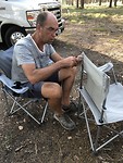 Jacob Lake, Kaibab National Forest, Rens heeft een stoel gesloopt, de technische dienst repareert.
