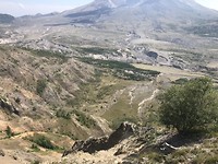 Mount st. Helens, sporen van de puin-modder lawine
