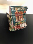 De tijdschriften in het damestoilet van Rancho Sedona RV