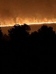 De brand in de avond