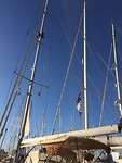 de laatste klusjes in de mast