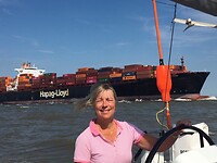 Vrachtverkeer op de Elbe