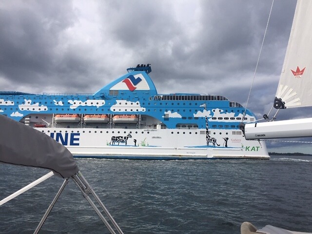 Grote ferry onderweg