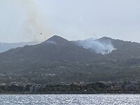 Bosbrand in de bergen