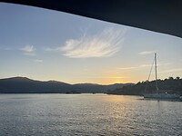 Zonsondergang bij Poros
