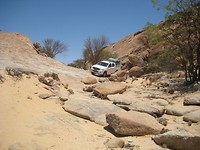 Moeilijk bereikbare plaats op Elephant Rock