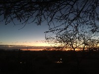 De avond valt over Namib Naukluft desert