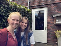 Koffer droppen bij de zus van Jarno in Ede
