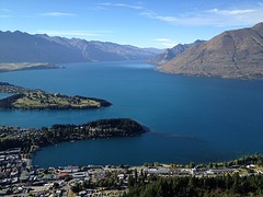 Uitzicht op meer bij Queenstown