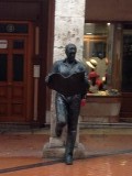 Zo grappig, deze standbeelden zie je veel in Burgos
