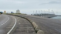 Neeltje Jans. Wind tegen