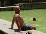 Pauzeren bij hotsprings