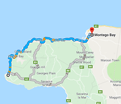 Route Negril > Montego Bay