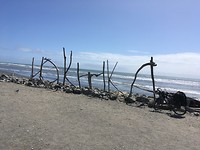 Strand bij Hokitika