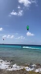 Kitesurfer in actie