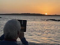 Zonsondergang.