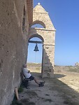 Methoni Castle, klok bij kerk.