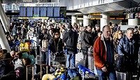 Chaos op Schiphol.