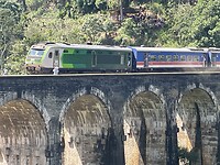 Trein over Nine Arch bridge